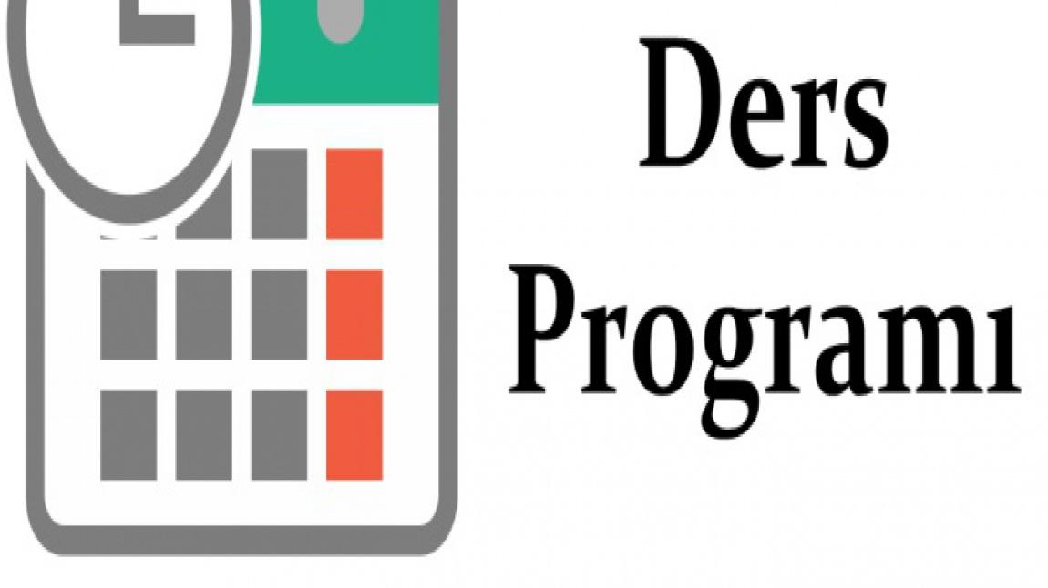 15 Eylülden İtibaren Geçerli Ders Programı