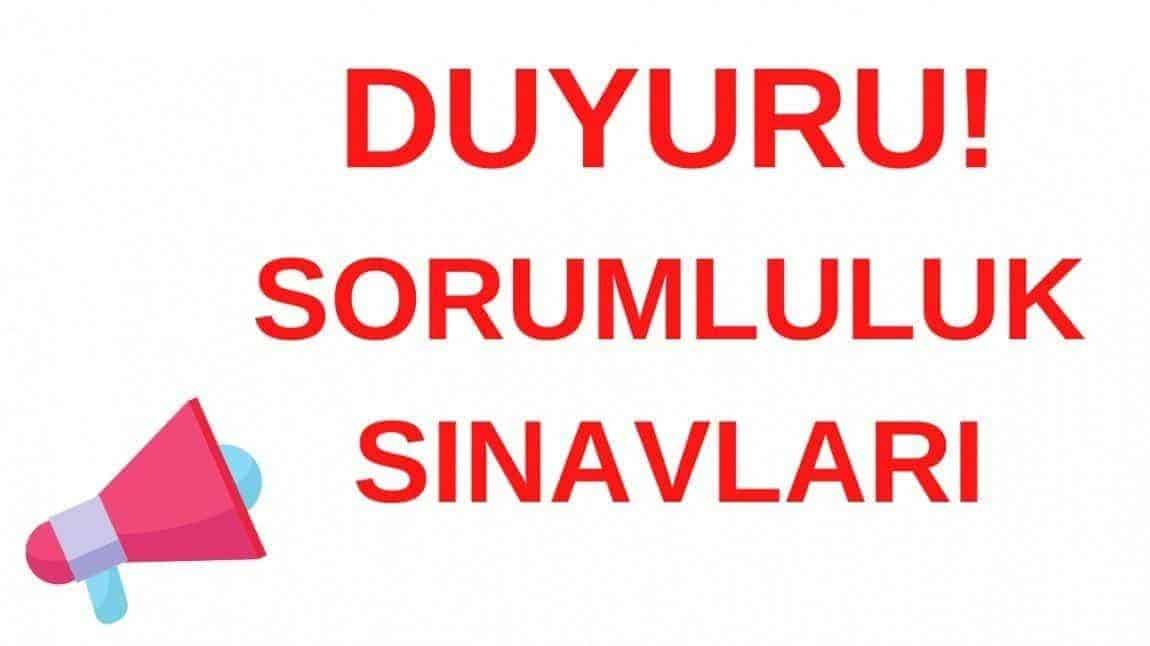 2025-2026 EĞİTİM ÖĞRETİM YILI ÖRGÜN EĞİTİM EYLÜL DÖNEMİ SORUMLULUK SINAVI TAKVİMİ